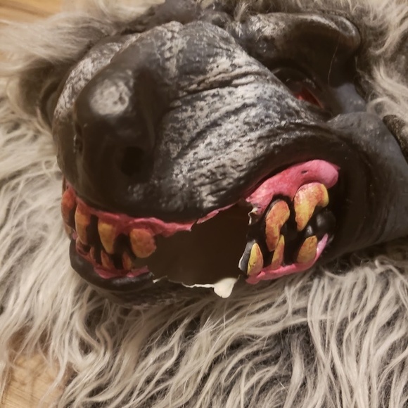Kid’s Halloween Werewolf Mask Costume Damage - Picture 2 of 11
